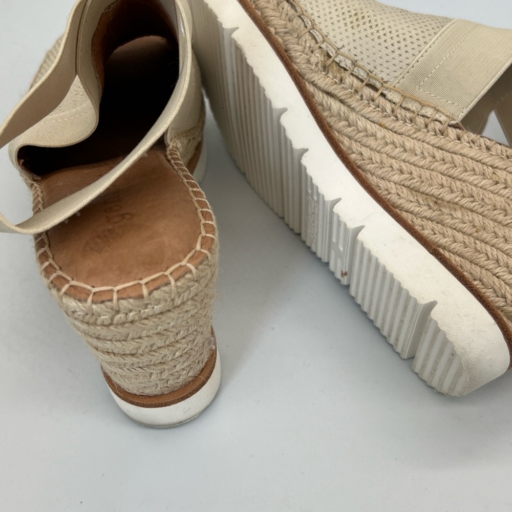 Women's Kenneth Cole “gentle souls”Beige Elastic Strap Espadrille Sandals - Picture 6 of 6